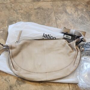NWT Latico Callie Leather Sling Bag Oat